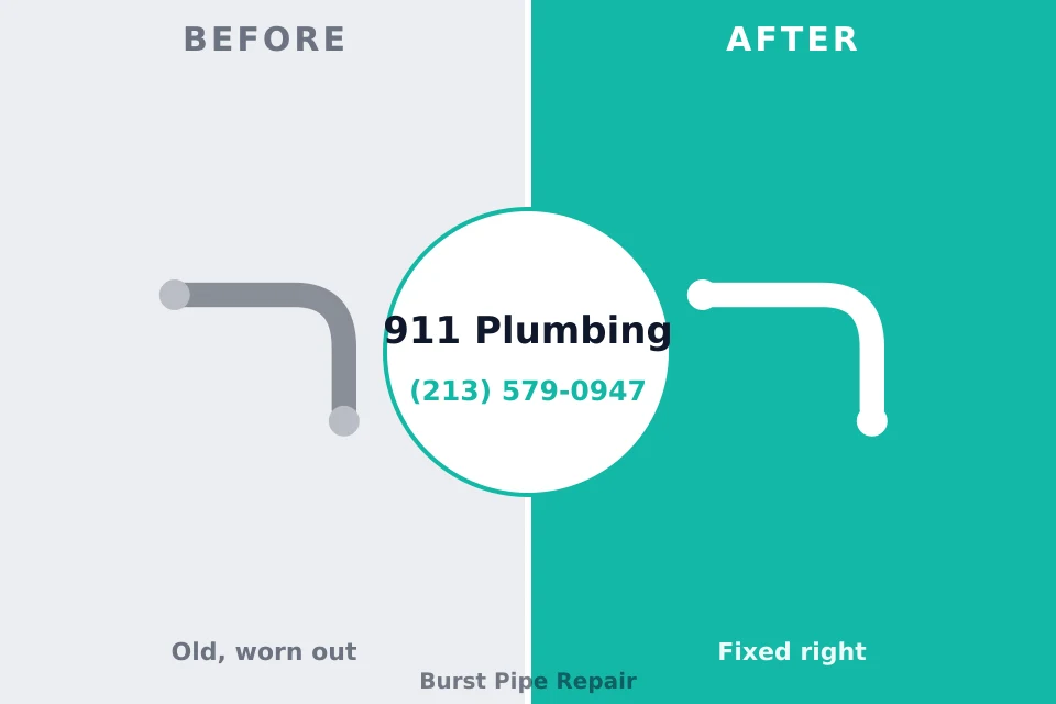 Before and after: plumbing repair Burnettown, SC